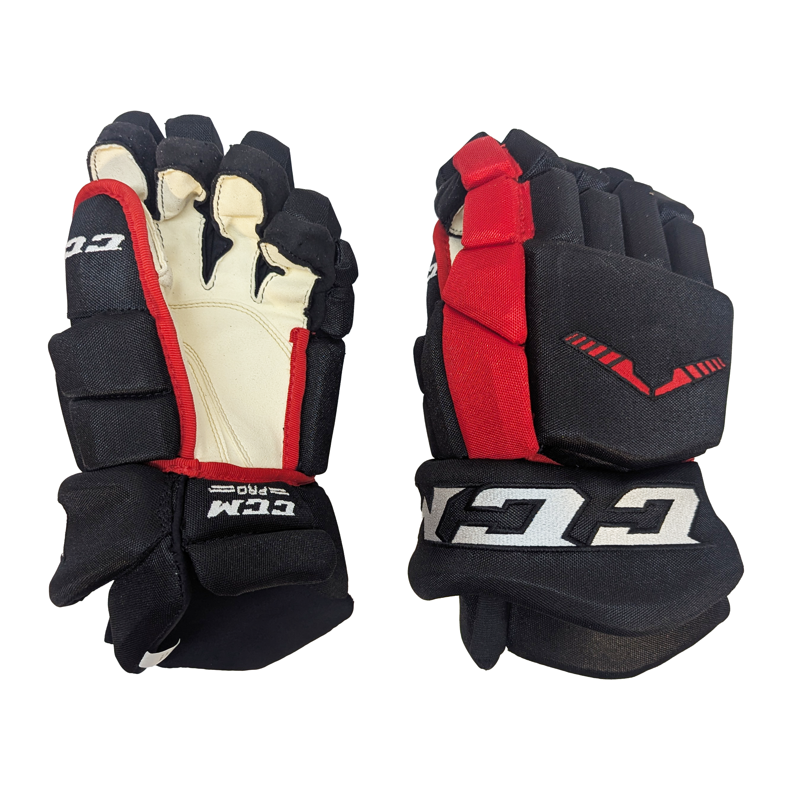 CCM HGTKPP - NHL Pro Stock Glove - Chicago Blackhawks (Black/Red)